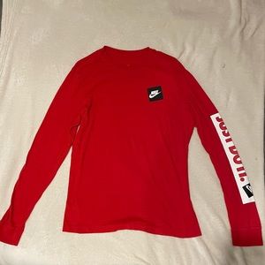 Red nike long sleeve t shirt